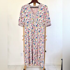 Boden Multicolor Floral Maxi Dress 14